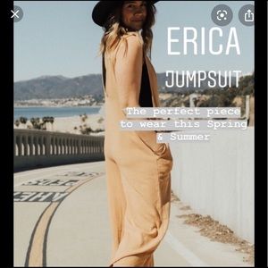 Carly Jean Los Angeles Erica Jumpsuit Small rust